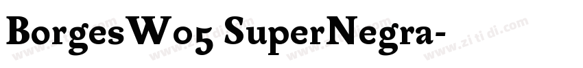 BorgesW05 SuperNegra字体转换 BorgesW05 SuperNegra字体转换